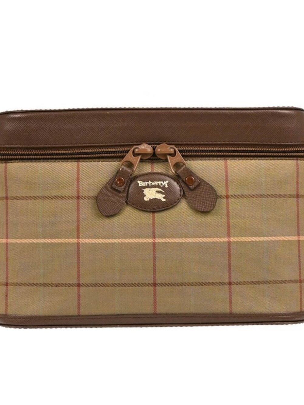 Burberrys Beige Canvas Burberry Check Shoulder Bag 166147